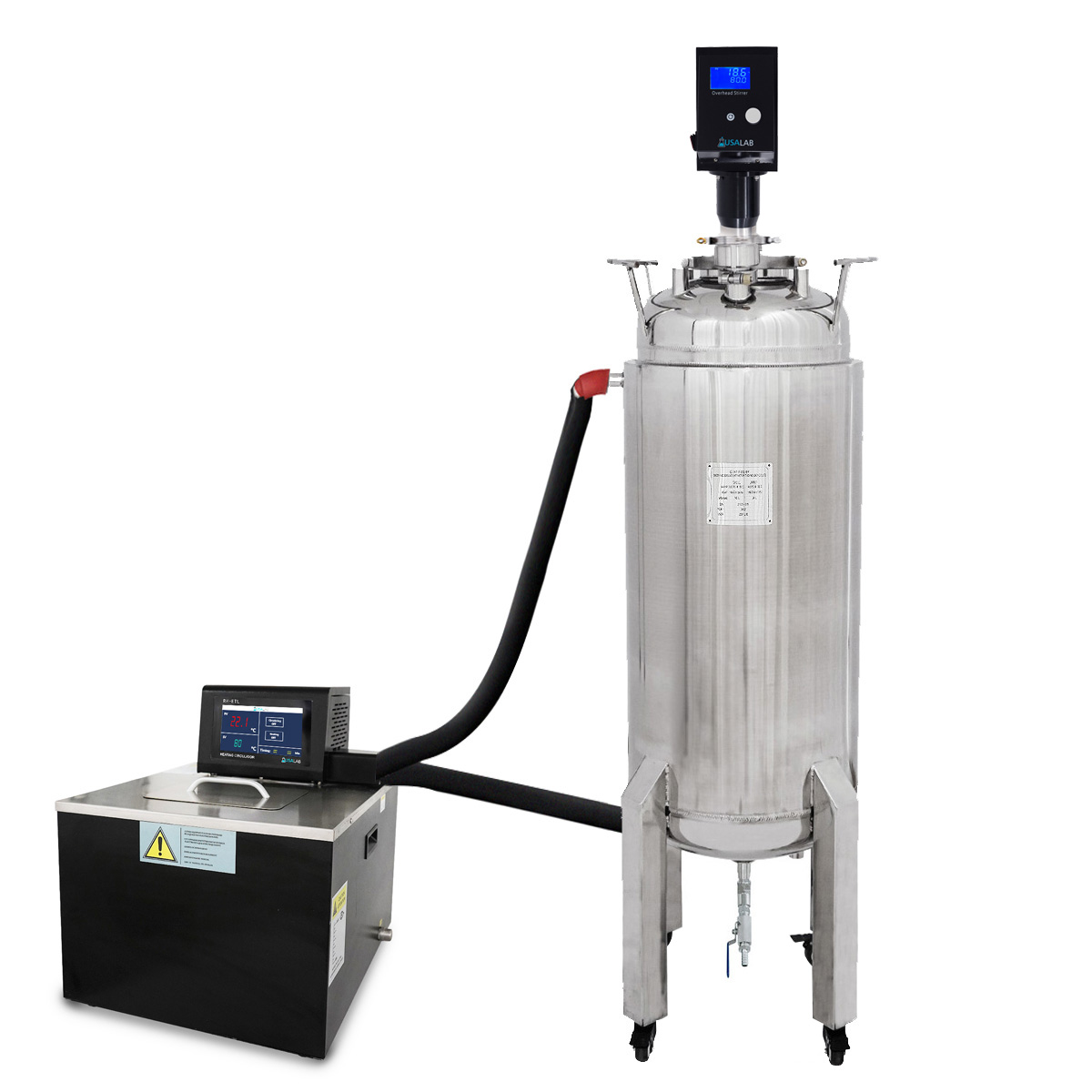 USA Lab 50L Jacketed Reactor W/ Mixing Motor and 30L Heater Questions & Answers