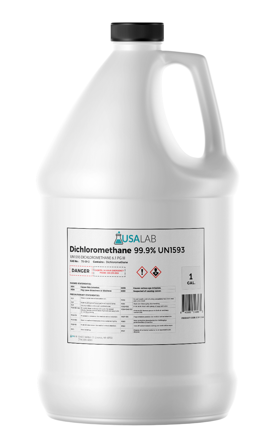 What are common lab uses for USA Lab Dichloromethane Lab Grade 99.9%?