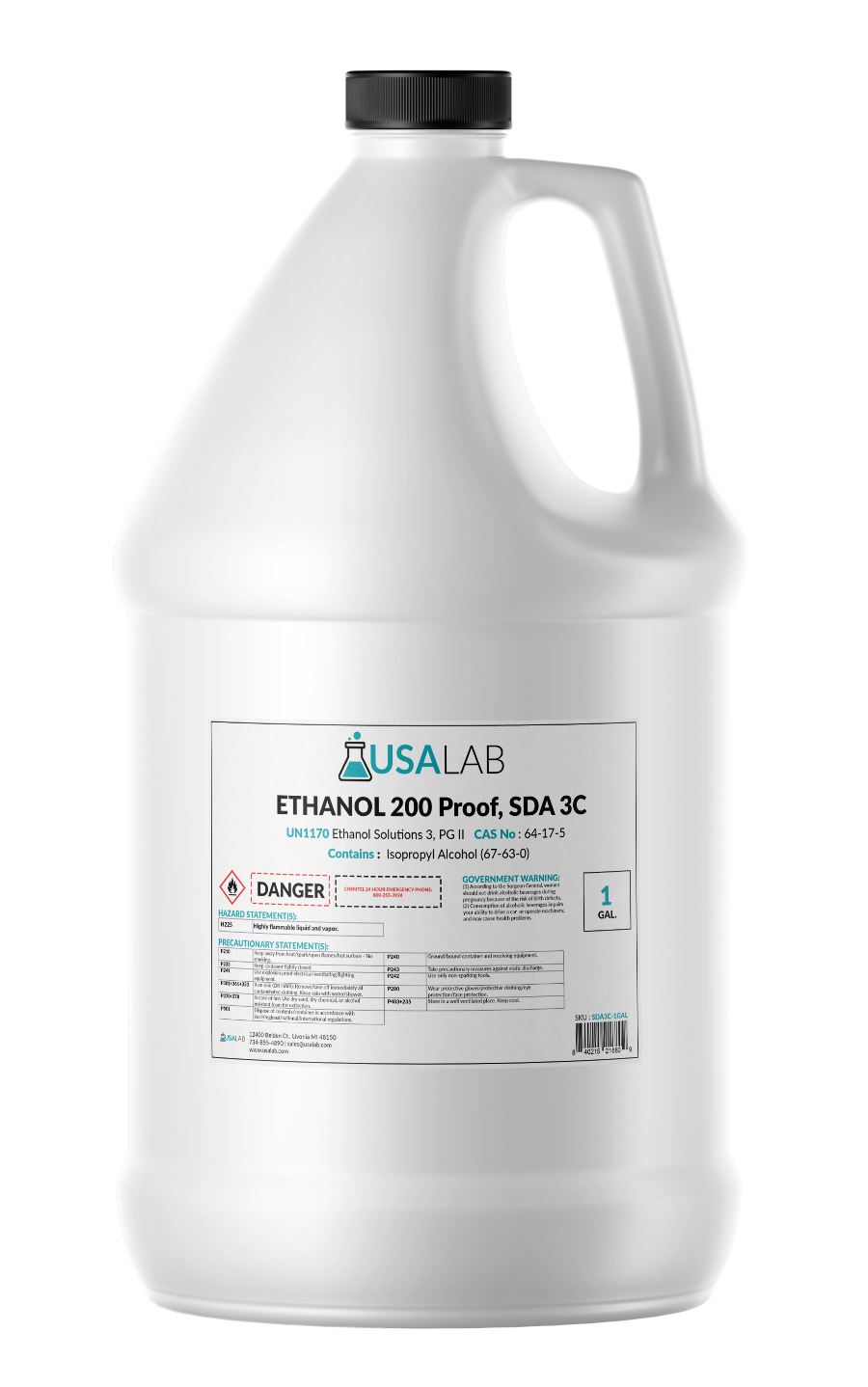 USA Lab Ethanol 200 Proof, SDA 3C (100% ABV) Lab Grade Questions & Answers