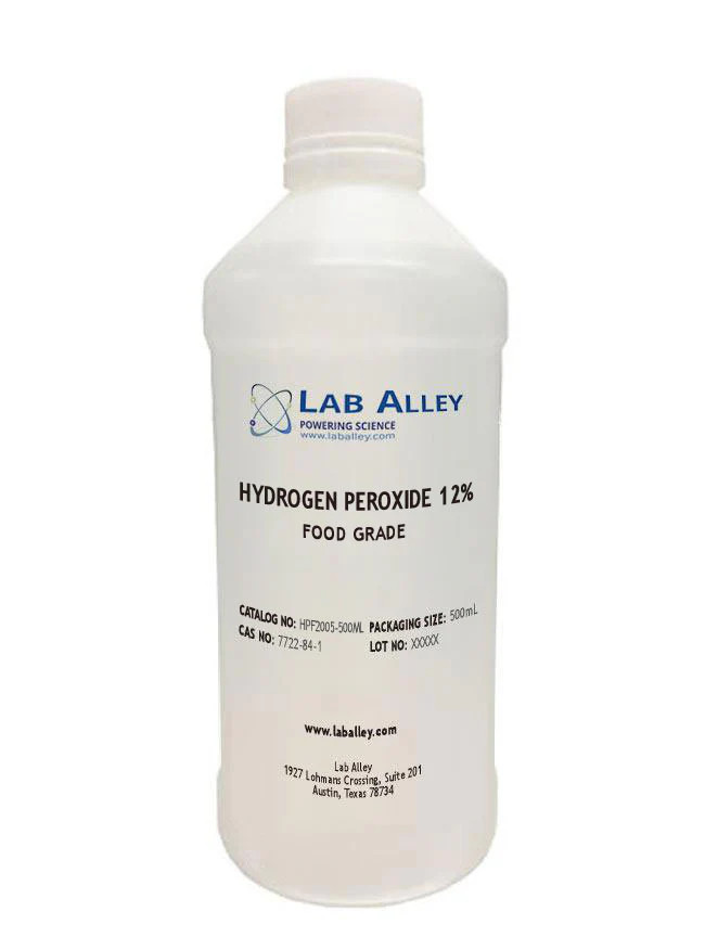Lab Alley Hydrogen Peroxide 12%- Food Grade,Kosher Questions & Answers