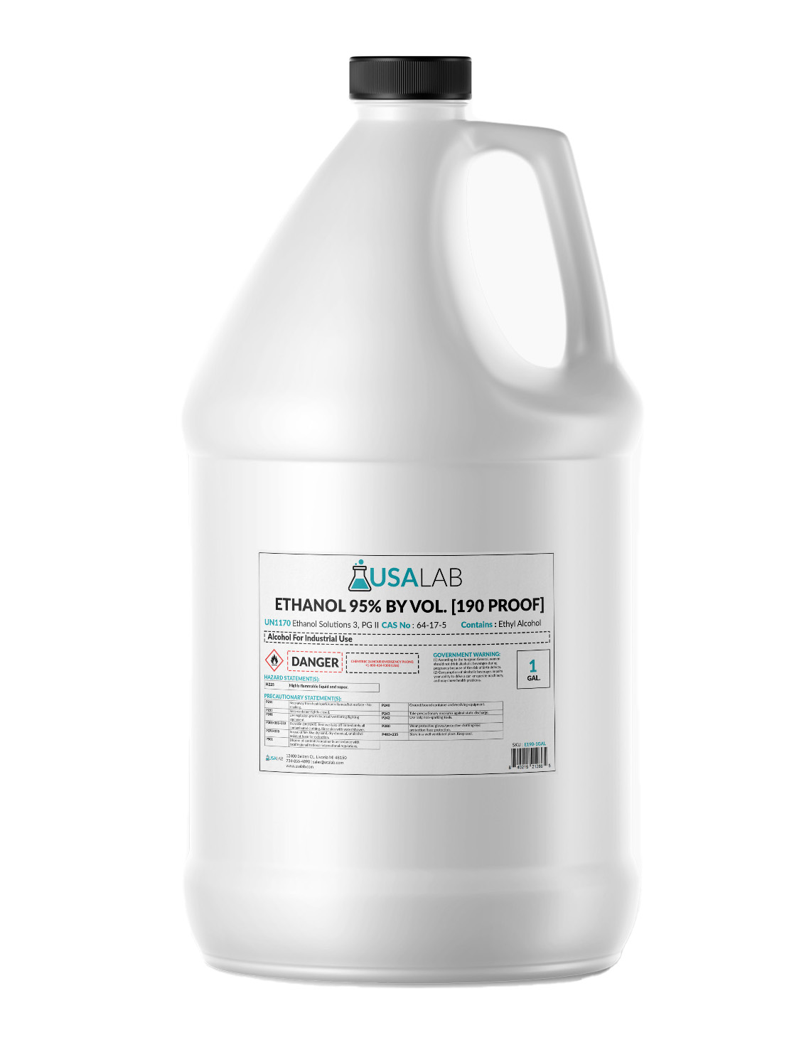 USA Lab 190 Proof Ethanol USP 95% - 1Gal, 5Gal, 55Gal, 270Gal - Excise Tax Included Questions & Answers