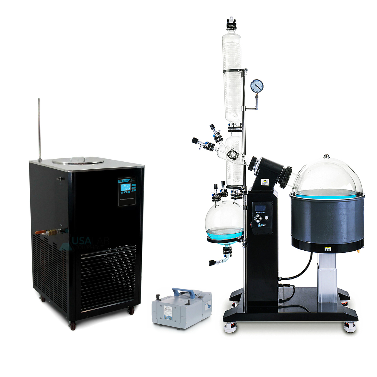 Can you confirm that the USA Lab 50L Rotary Evaporator Turnkey Rotovap RE-1050 w/ Vacuubrand MD 4C NT includes the chiller and vacuum?