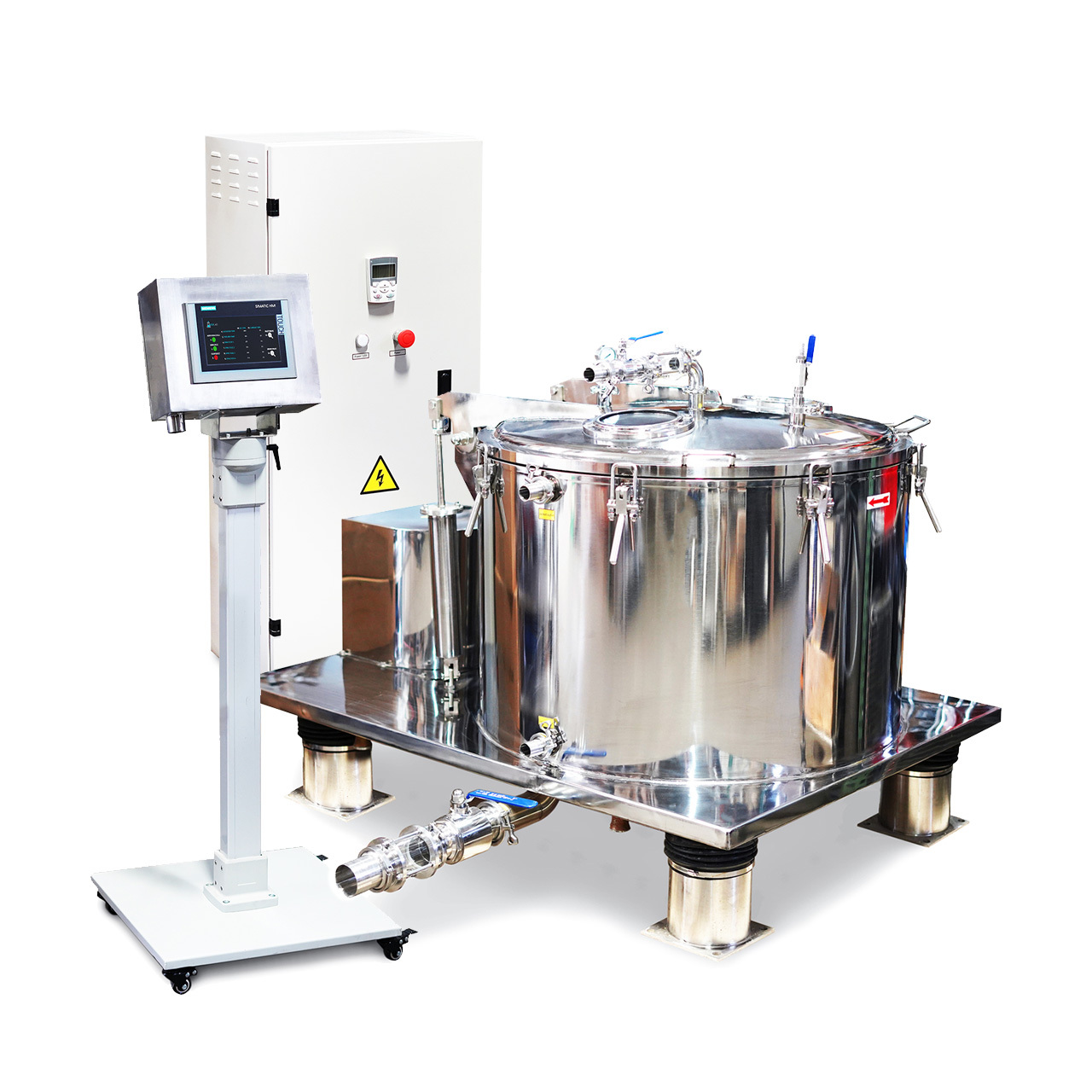 Does the XTC-20 stainless steel centrifuge handle a maximum plant load?