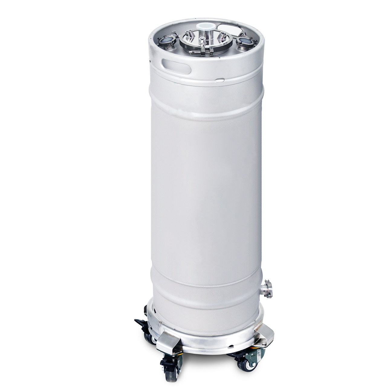 Does the drain connection on the 100 liter sanitary keg allow for complete drainage of the contents (i.e. it is not raised above the bottom of the keg)?