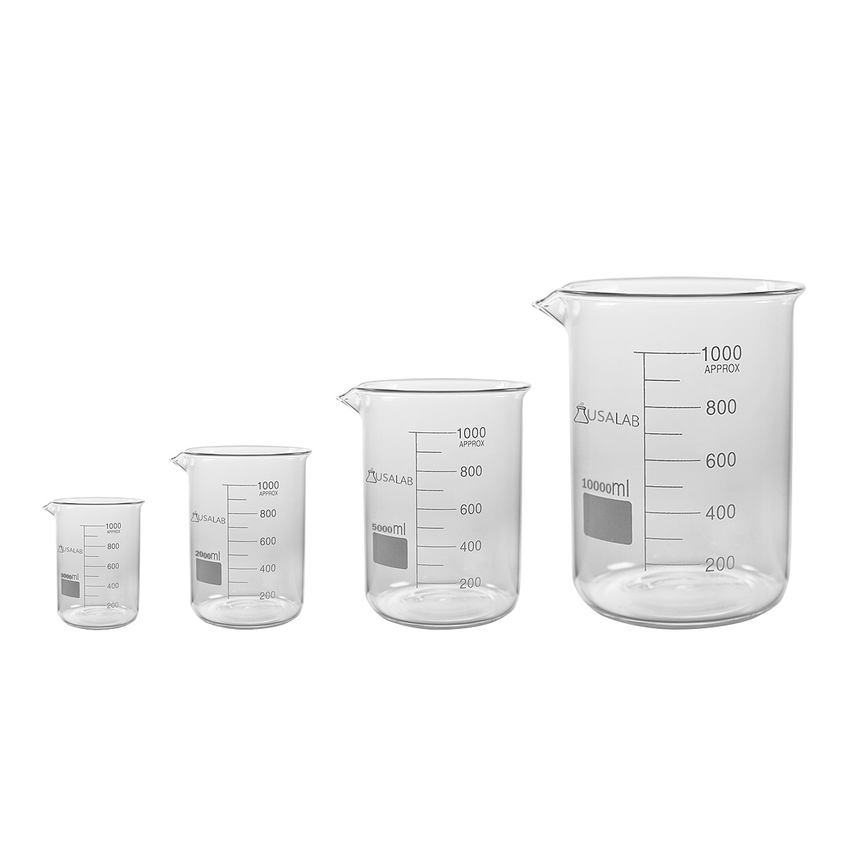 How durable are USA Lab Low Form Beakers made from Borosilicate 3.3?