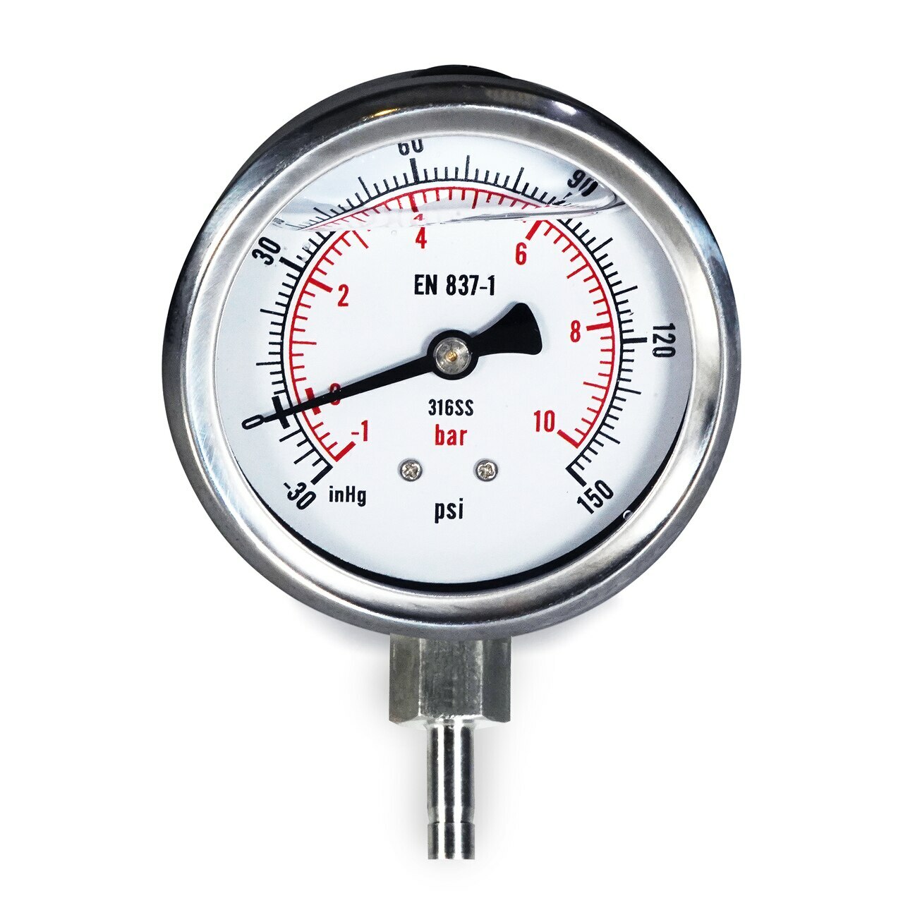 what is the diameter of the dial for USA Lab Glycerin Compound Gauge- Various Options- 1/4",COMP,NPT? Thanks!