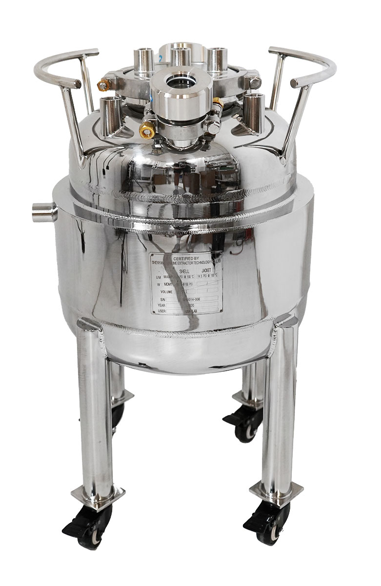 USA Lab ASME 25L Jacketed Solvent Tank w/ Sight Glasses, Casters & 1.5" TC Drain 50LB Water (24LB Butane) Questions & Answers