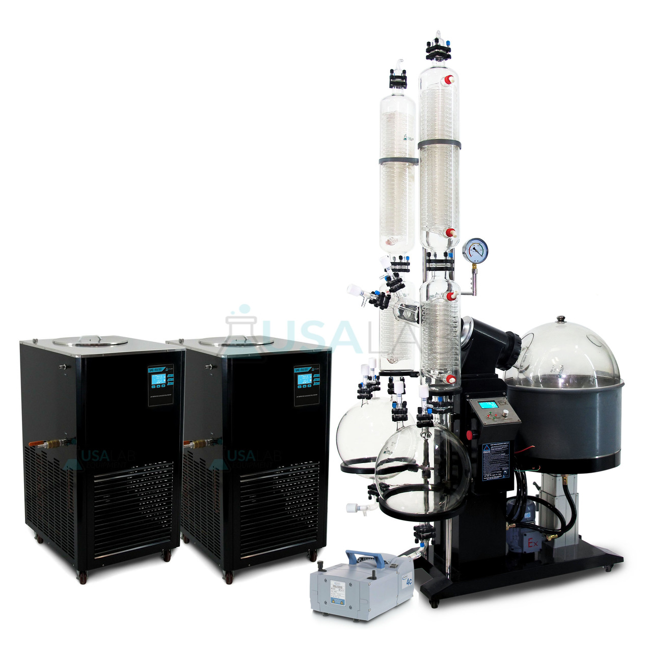 USA Lab 50L Dual Setup Explosion Proof Rotary Evaporator Turnkey System Questions & Answers