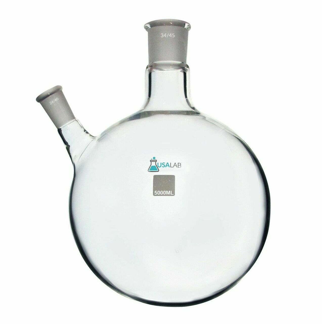 5L Round Bottom Receiving Flask - 2 neck 24/40 and 34/45 Center Questions & Answers