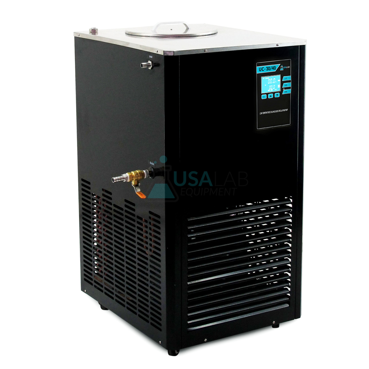 USA Lab -40Â°C 30L Recirculating Chiller UC-30/40 30L/Min .... we currently have a chiller for an induction heater and are looking for other options to work .... current specs are 240V/ 50Hz, Â½ hp pump and 1.8KW compressor .... would this be an equivalent unit? .... also can this unit be ran without glycol? current chiller circulates chiller water through machines induction coils and dont want to put any other additives (glycol) through thoes lines. any information on this would be helpful ....thanks